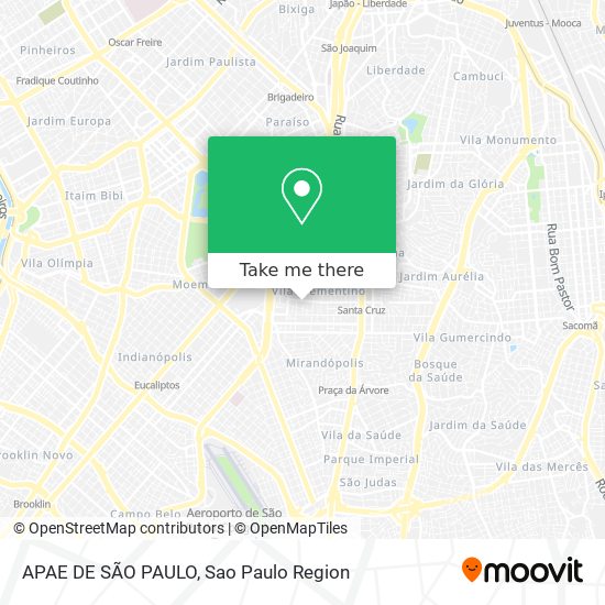 APAE DE SÃO PAULO map