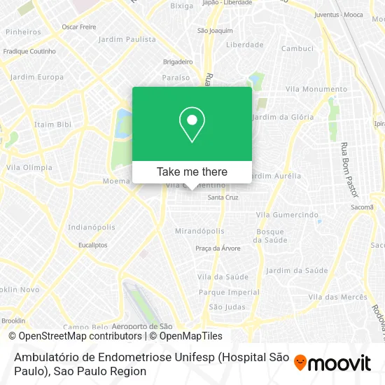 Ambulatório de Endometriose Unifesp (Hospital São Paulo) map