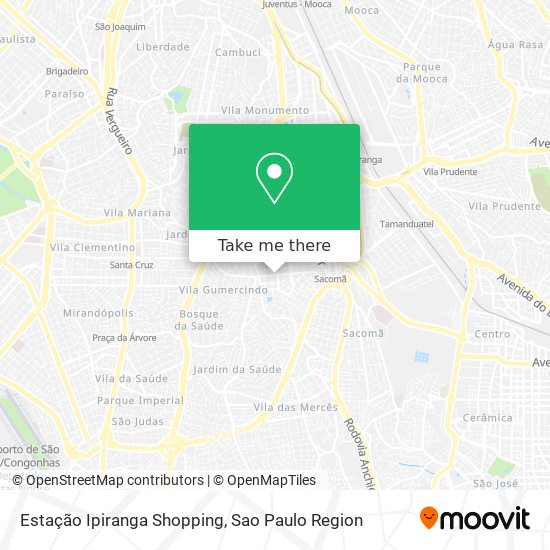 Mapa Estação Ipiranga Shopping