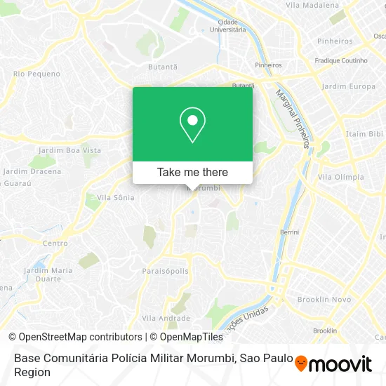Base Comunitária Polícia Militar Morumbi map