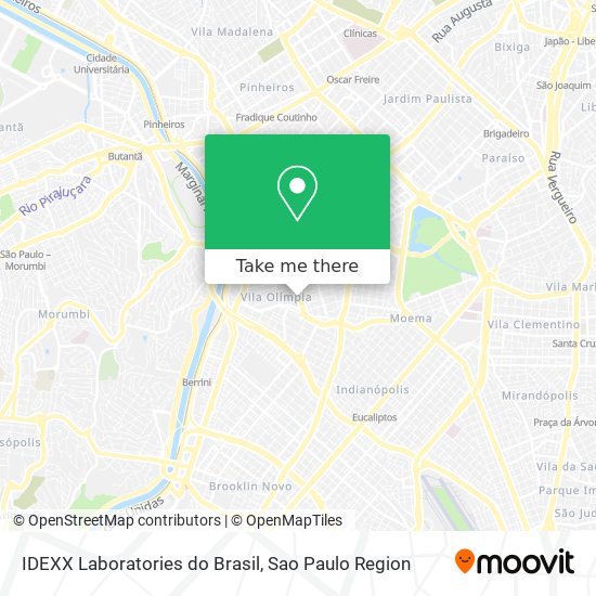 Mapa IDEXX Laboratories do Brasil