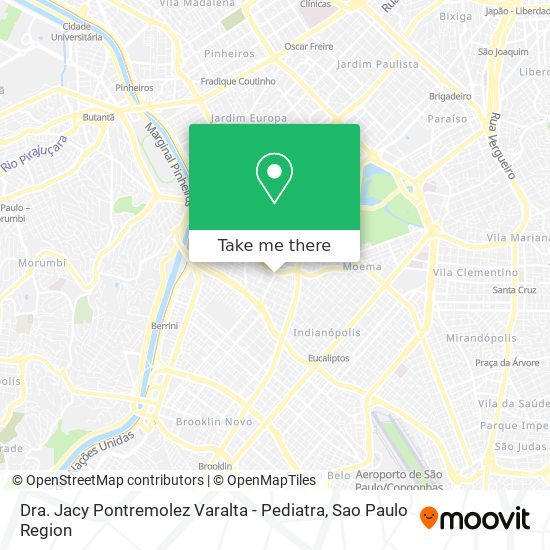 Mapa Dra. Jacy Pontremolez Varalta - Pediatra