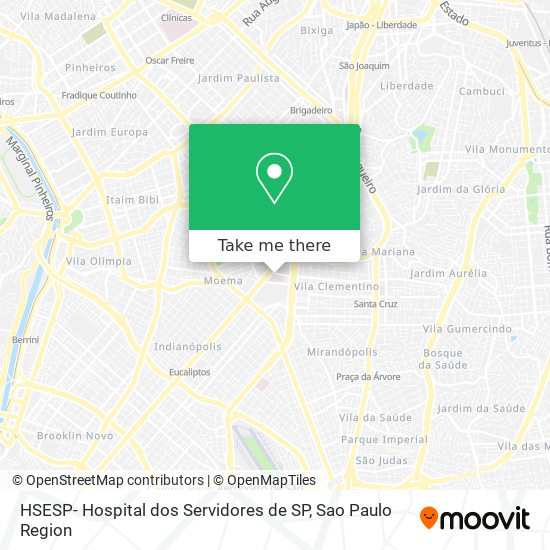 Mapa HSESP- Hospital dos Servidores de SP