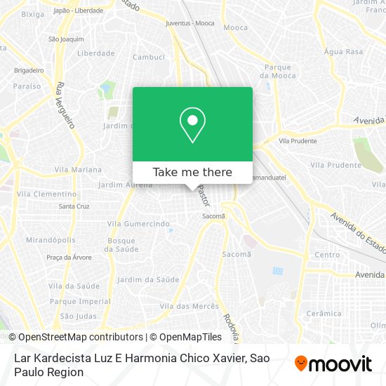 Mapa Lar Kardecista Luz E Harmonia Chico Xavier