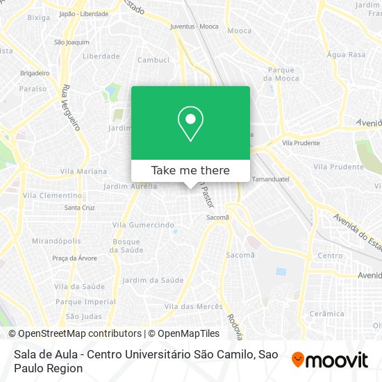 Sala de Aula - Centro Universitário São Camilo map