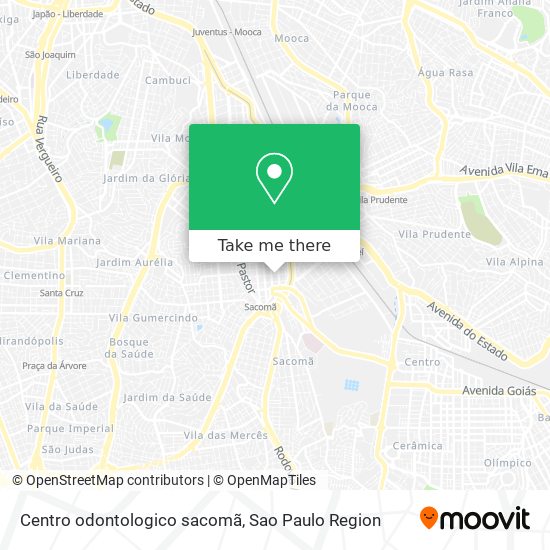 Centro odontologico sacomã map