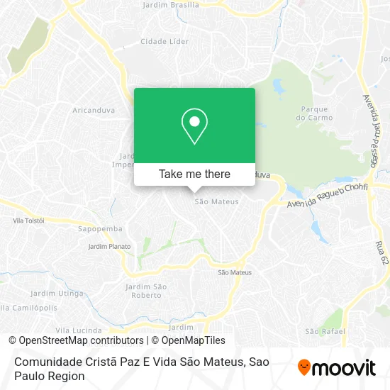 Comunidade Cristã Paz E Vida São Mateus map