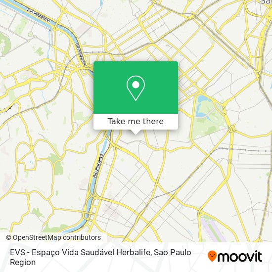 Mapa EVS - Espaço Vida Saudável Herbalife