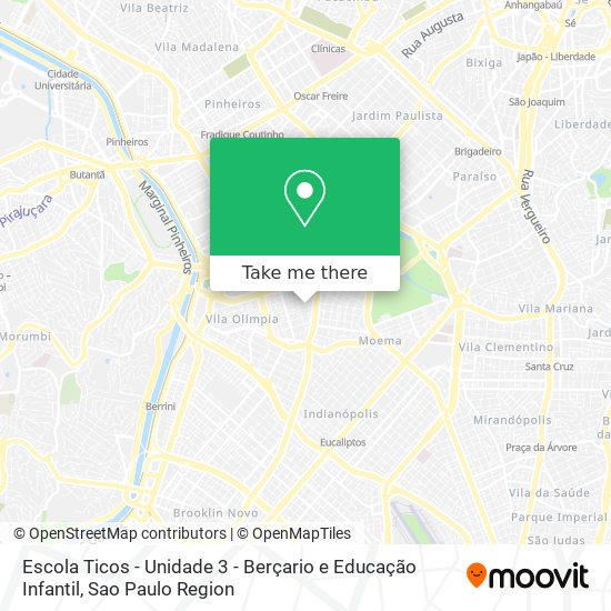 Mapa Escola Ticos - Unidade 3 - Berçario e Educação Infantil