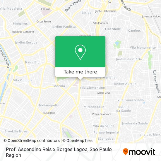 Mapa Prof. Ascendino Reis x Borges Lagoa