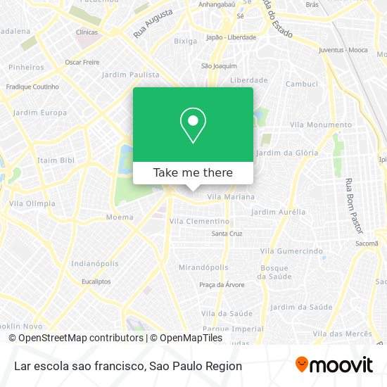 Lar escola sao francisco map