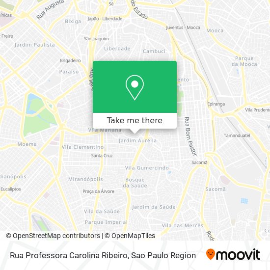 Mapa Rua Professora Carolina Ribeiro
