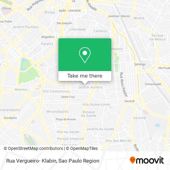 Rua Vergueiro- Klabin map