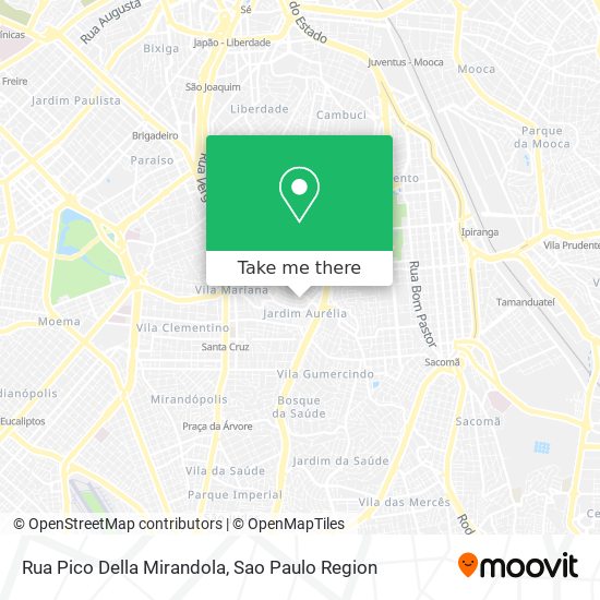 Mapa Rua Pico Della Mirandola