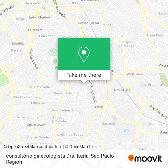 consultório ginecologista Dra. Karla map