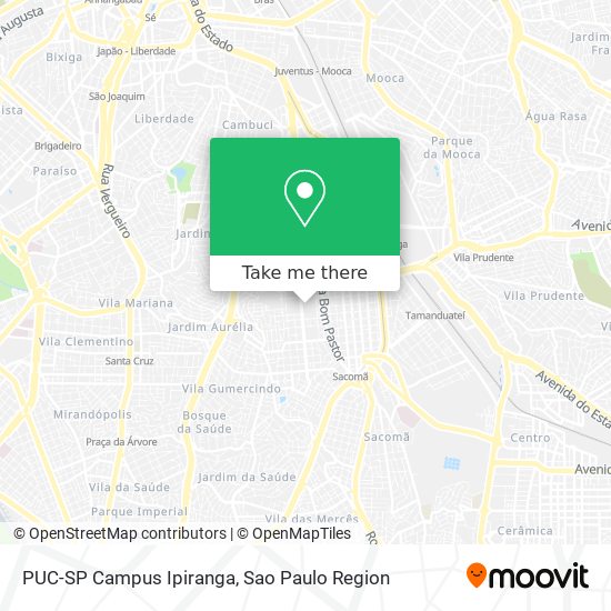 PUC-SP Campus Ipiranga map