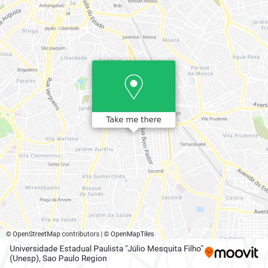 Mapa Universidade Estadual Paulista "Júlio Mesquita Filho" (Unesp)