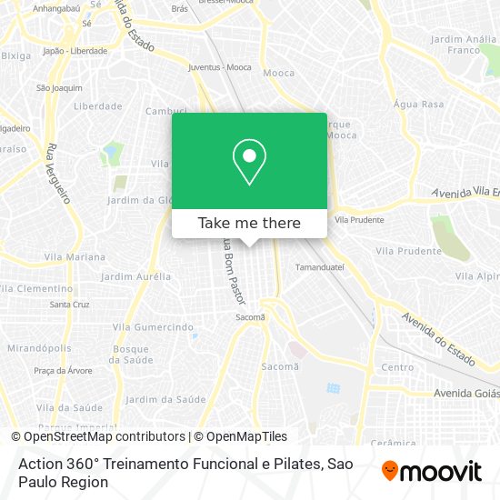 Mapa Action 360° Treinamento Funcional e Pilates