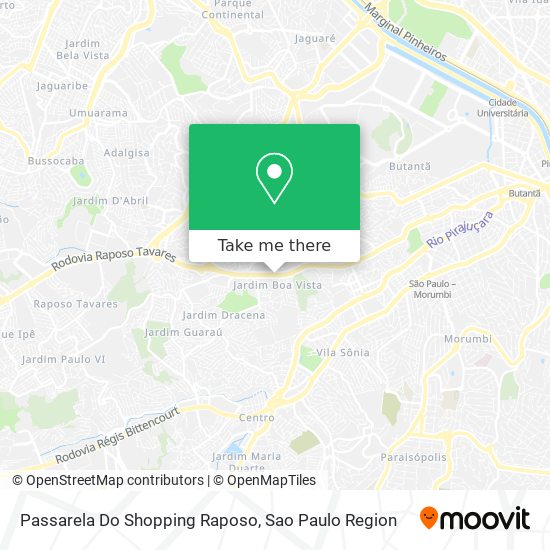 Mapa Passarela Do Shopping Raposo