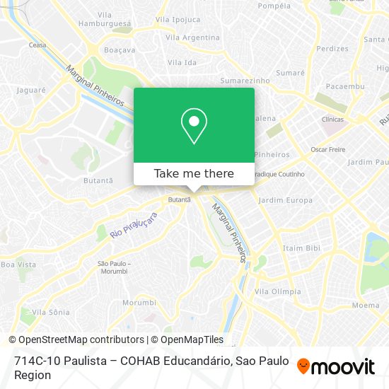 714C-10 Paulista – COHAB Educandário map