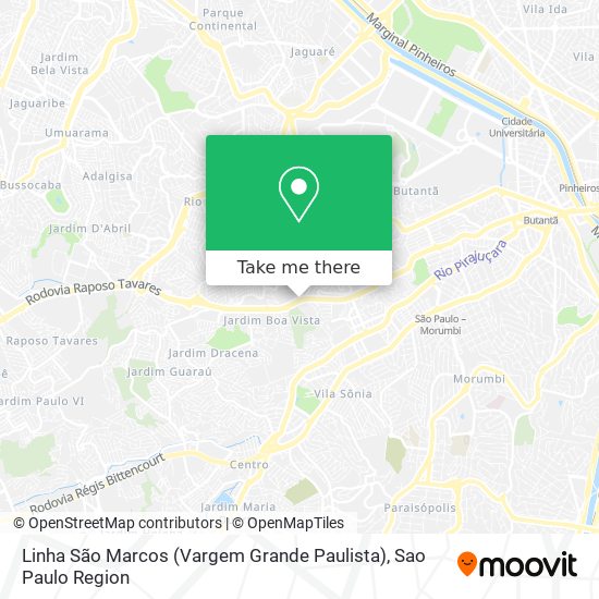 Linha São Marcos (Vargem Grande Paulista) map