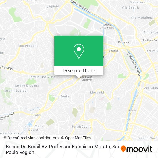Mapa Banco Do Brasil Av. Professor Francisco Morato