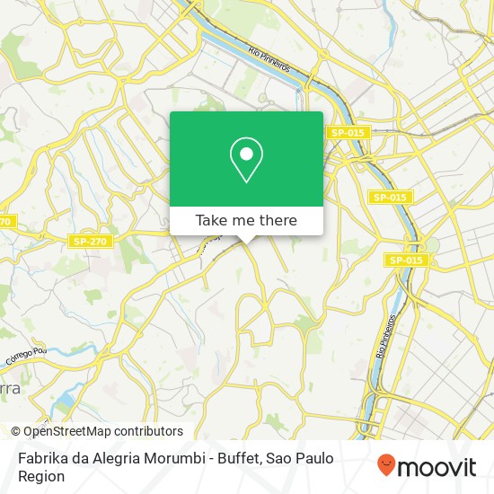 Mapa Fabrika da Alegria Morumbi - Buffet