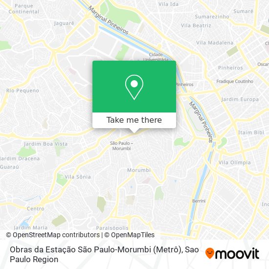 Obras da Estação São Paulo-Morumbi (Metrô) map