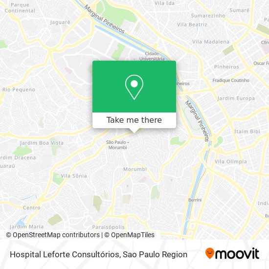 Hospital Leforte Consultórios map