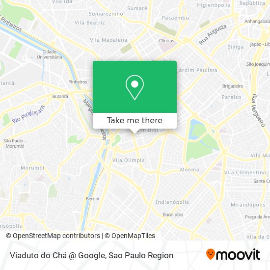 Mapa Viaduto do Chá @ Google