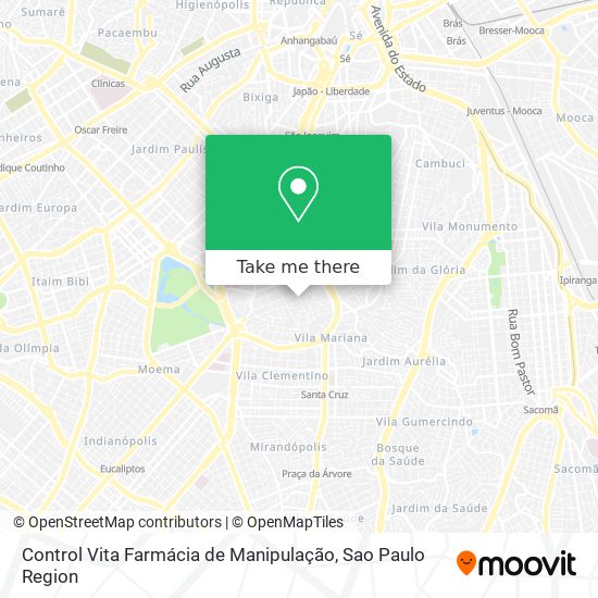 Control Vita Farmácia de Manipulação map