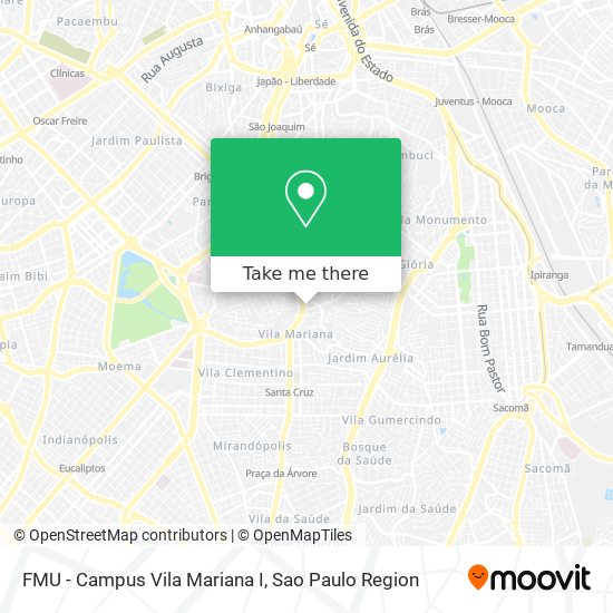 Mapa FMU - Campus Vila Mariana I