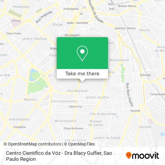 Centro Científico da Vóz - Dra Blacy Gulfier map