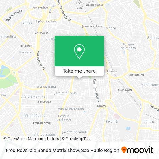 Mapa Fred Rovella e Banda Matrix show