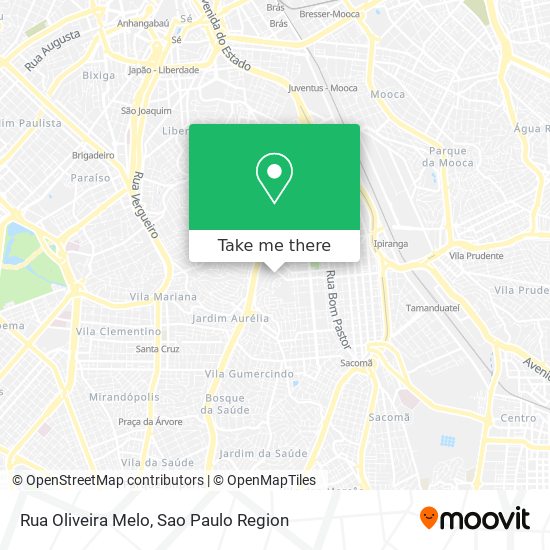 Mapa Rua Oliveira Melo