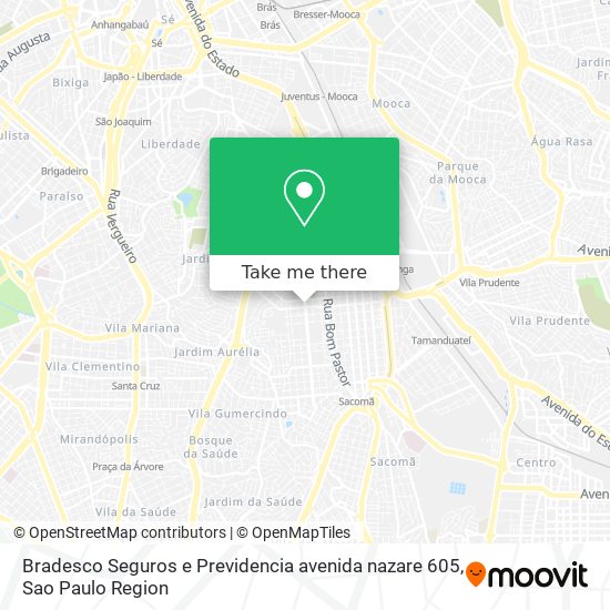 Bradesco Seguros e Previdencia  avenida nazare 605 map