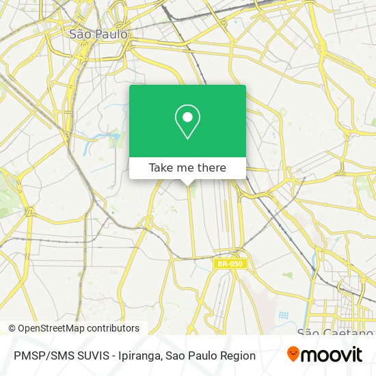 Mapa PMSP/SMS SUVIS - Ipiranga