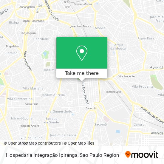 Mapa Hospedaria Integração Ipiranga