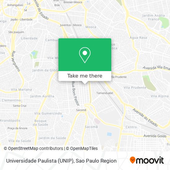 Mapa Universidade Paulista (UNIP)