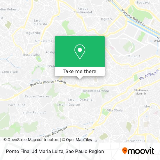 Ponto Final Jd Maria Luiza map