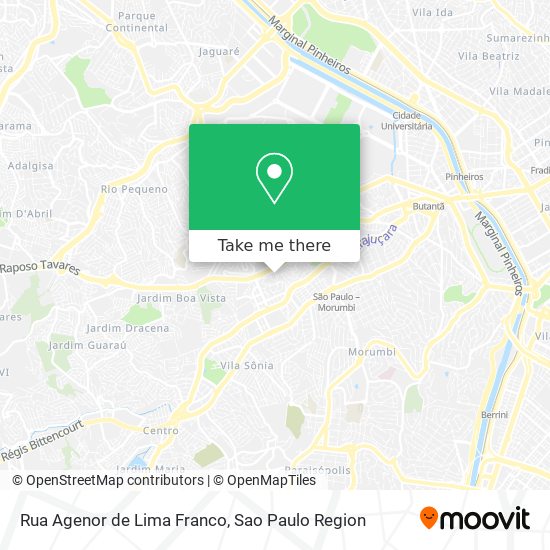 Rua Agenor de Lima Franco map