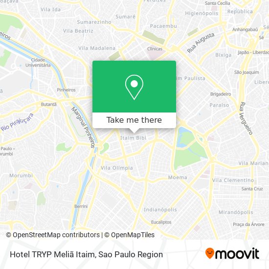 Mapa Hotel TRYP Meliã Itaim