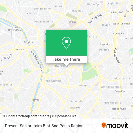 Prevent Senior Itaim Bibi map