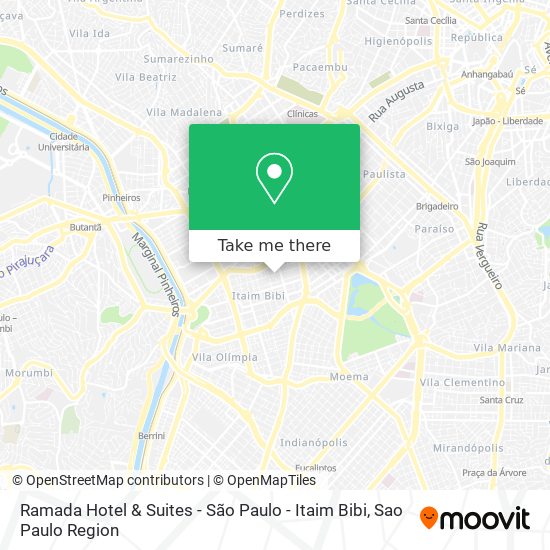 Mapa Ramada Hotel & Suites - São Paulo - Itaim Bibi