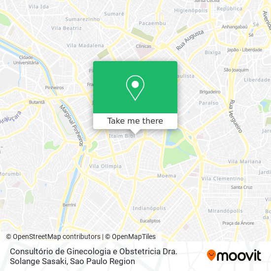Consultório de Ginecologia e Obstetricia Dra. Solange Sasaki map