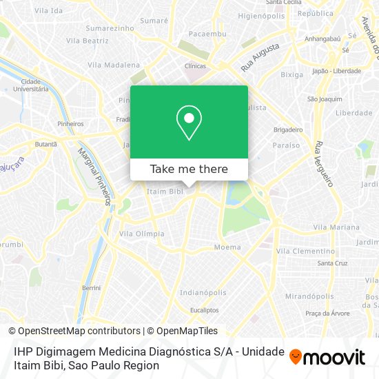 IHP Digimagem Medicina Diagnóstica S / A - Unidade Itaim Bibi map