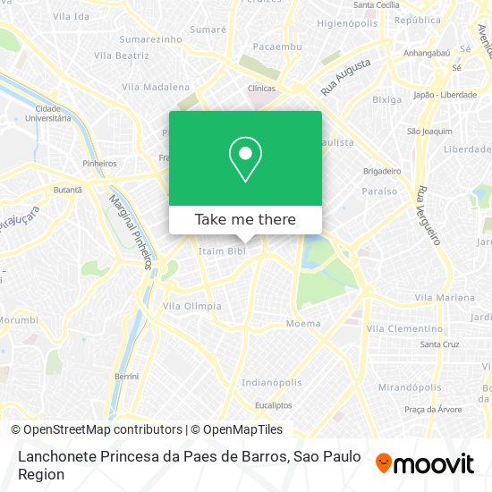 Lanchonete Princesa da Paes de Barros map