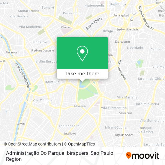 Administração Do Parque Ibirapuera map