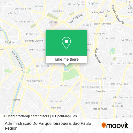 Administração Do Parque Ibirapuera map