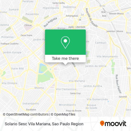 Solario Sesc Vila Mariana map